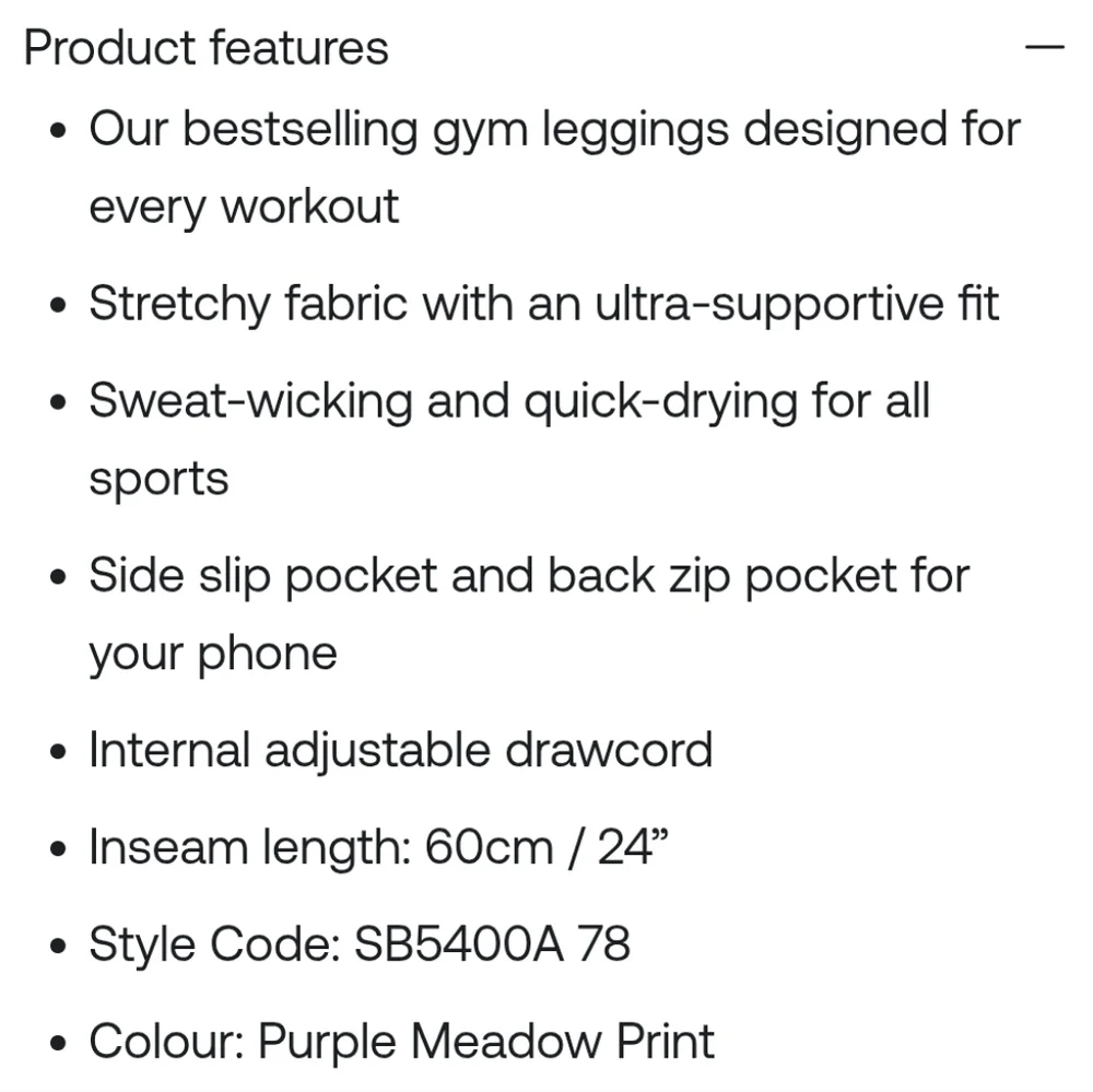 Sweaty Betty Power Cropped Workout Leggings Floral  Purple Meadow Print - Picture 14 of 14